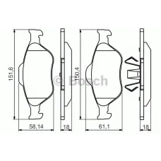 Колодки гальмівні (передні) Ford Fiesta 95-10/Fusion/Ka 02-12/Puma/Mazda 121 96-03/Mazda 2 03-07