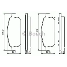 Колодки гальмівні (задні) Opel Astra J 09 - R16 (Ate)