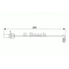 Датчик зносу гальмівних колодок (передніх) Audi A6/A7/A8 09- (L=264mm)