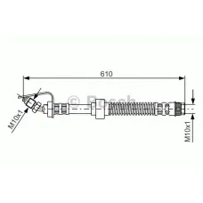 Шланг гальмівний (передній) Renault Master/Opel Movano 98- (нижній) (L=573mm)