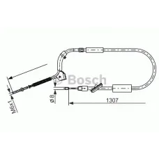 Трос ручника MB B-class (W245) 05-11 (1307mm)