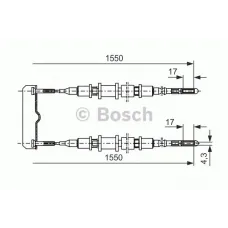 Трос ручника Opel Omega A/B 86-03 (1550/1550mm)