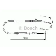 Трос ручника (L) BMW 7 (E38) 94-01 (1265/630mm)
