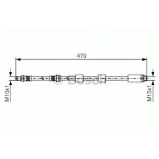 Шланг гальмівний (передній) BMW 3 (E90) 05-08 (L=445mm) M57/N52/N53/N54