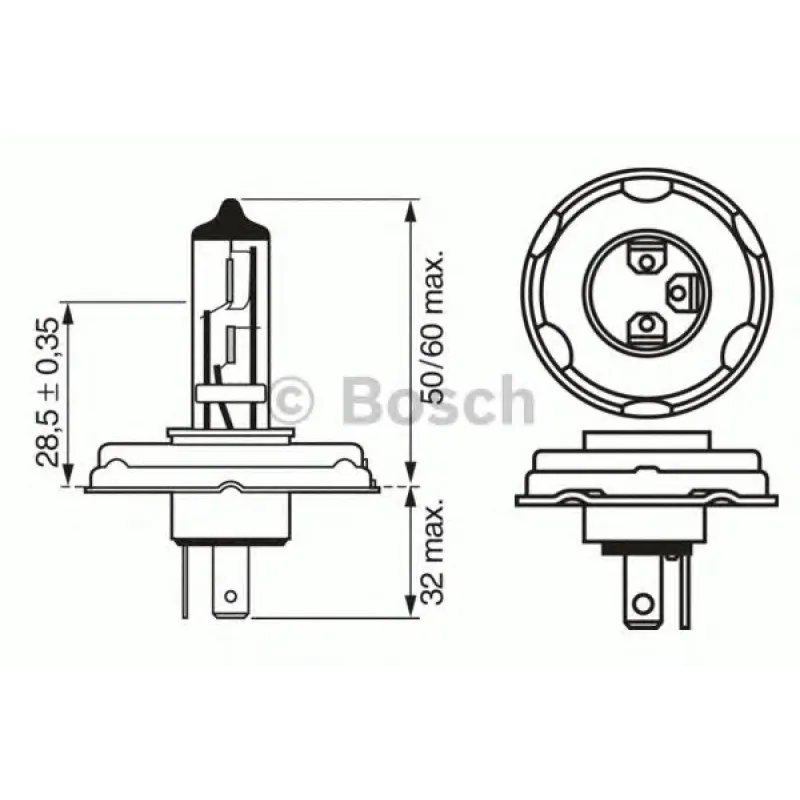 Автолампа R2 12V 45/40W P45t Pure Light