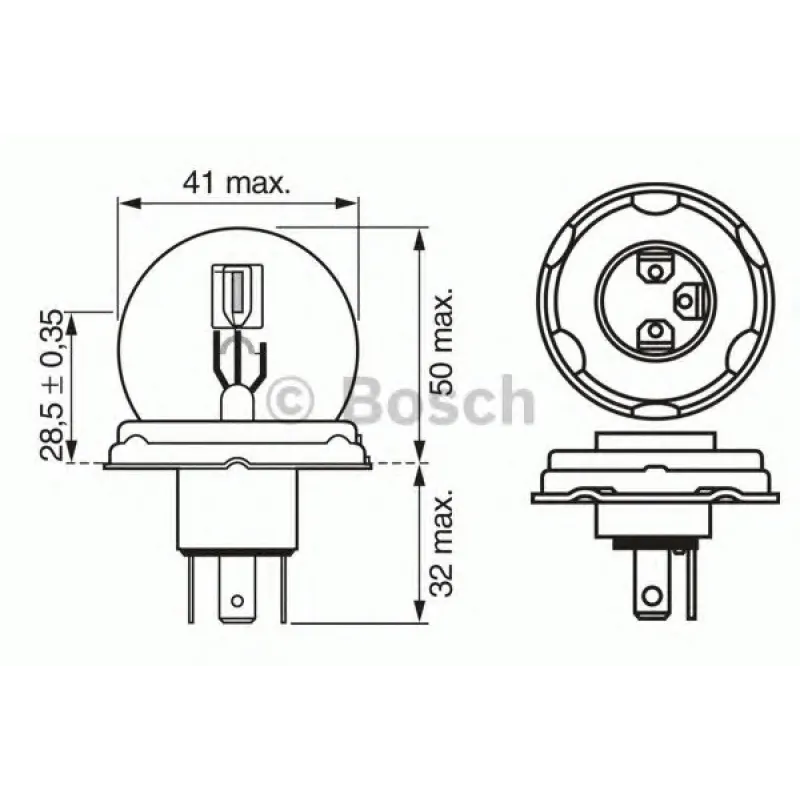 Автолампа R2 12V 45/40W P45t Pure Light