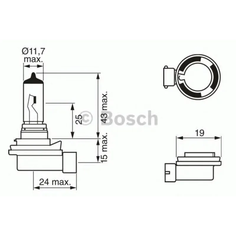 Автолампа H8 12V 35W PGJ19-1 Pure Light