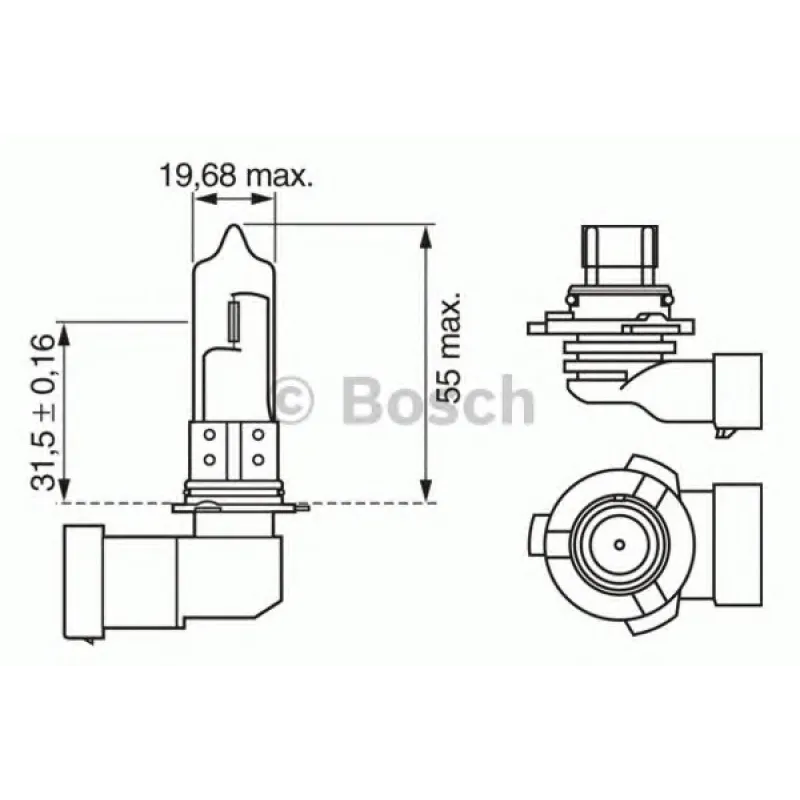 Автолампа HB3 12V 60W P20d Pure Light