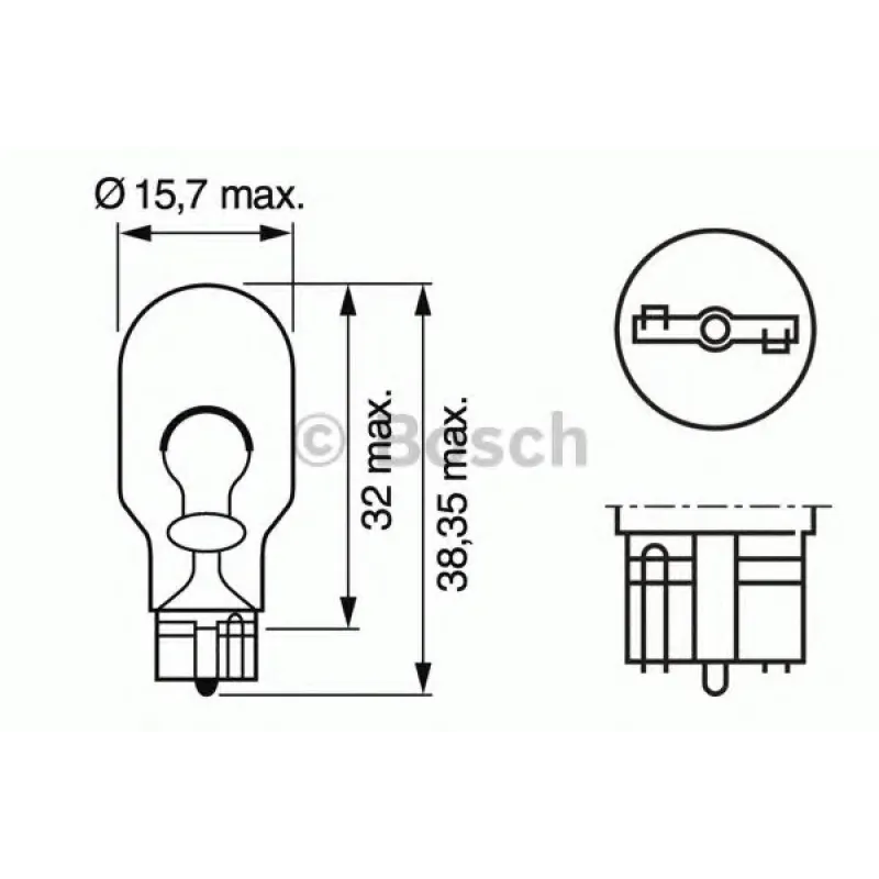 Автолампа W16W 12V 16W W2.1x9.5d Pure Light (без цоколя)