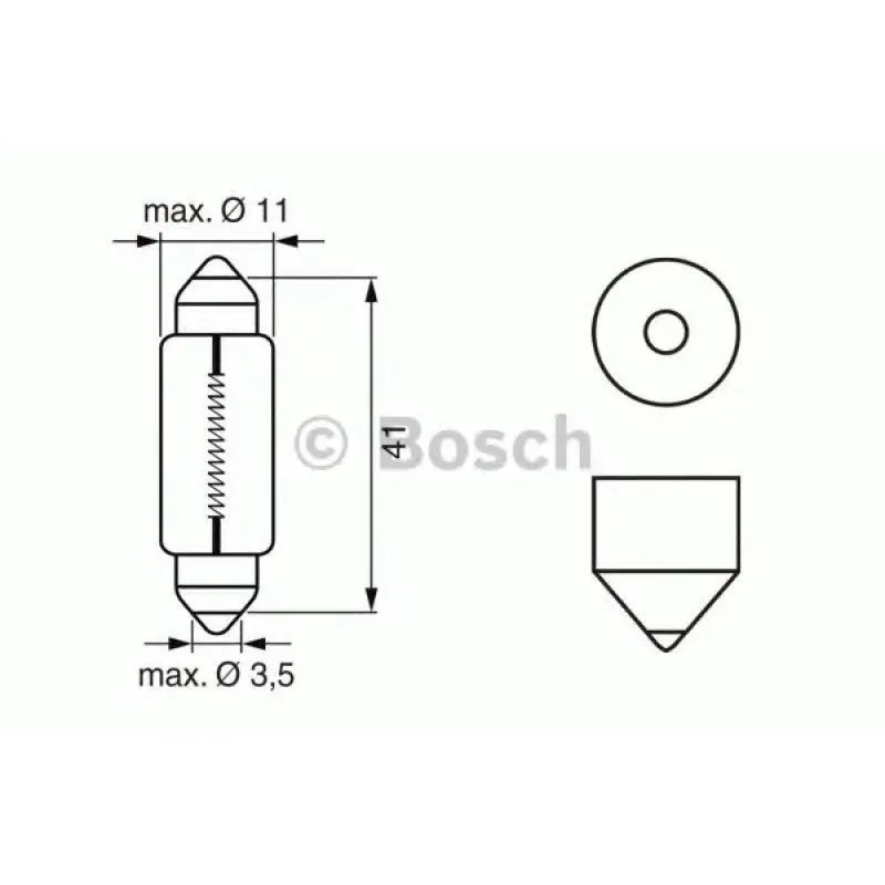 Автолампа 12V 10W SV8.5-8 Pure Light (11x41)