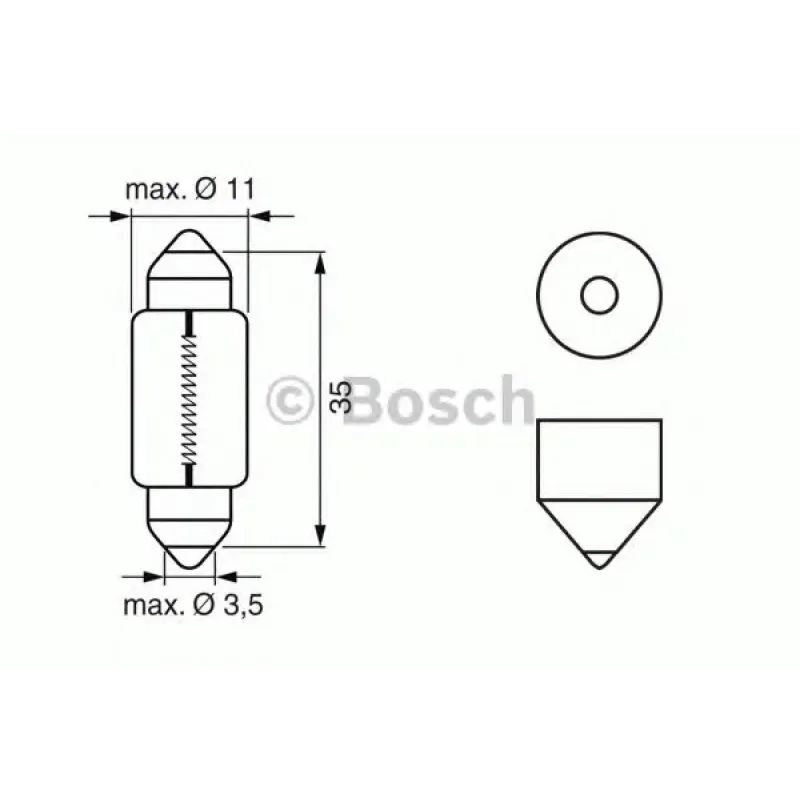 Автолампа C5W 12V 5W SV8.5-8 Pure Light (пальчик 35мм)