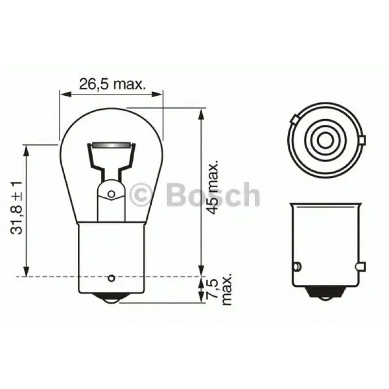 Автолампа PY21W 12V 21W BAU15s