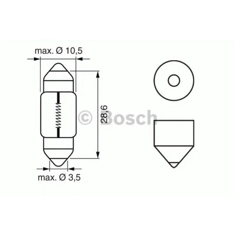 Автолампа 12V 10W SV8.5-8 Pure Light