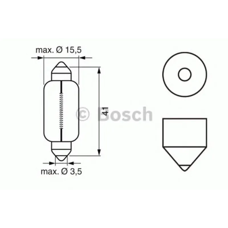 Автолампа C18W 12V 18W SV8.5-8 Pure Light (15.5x41)