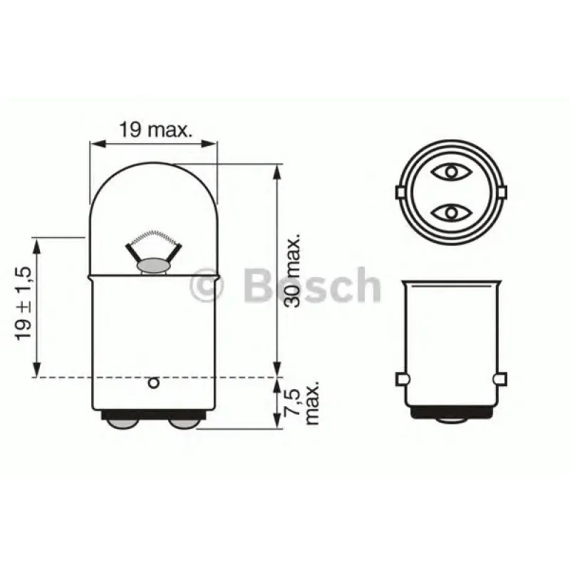 Автолампа R5W 12V 5W BA15d Pure Light 