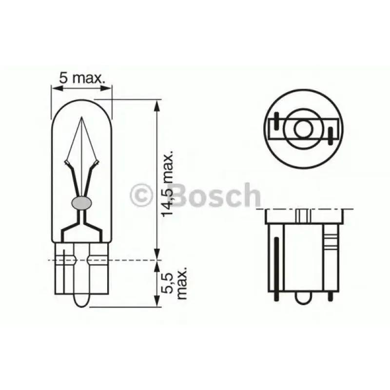 Автолампа W2.3W 12V 2.3W W2x4.6d Pure Light
