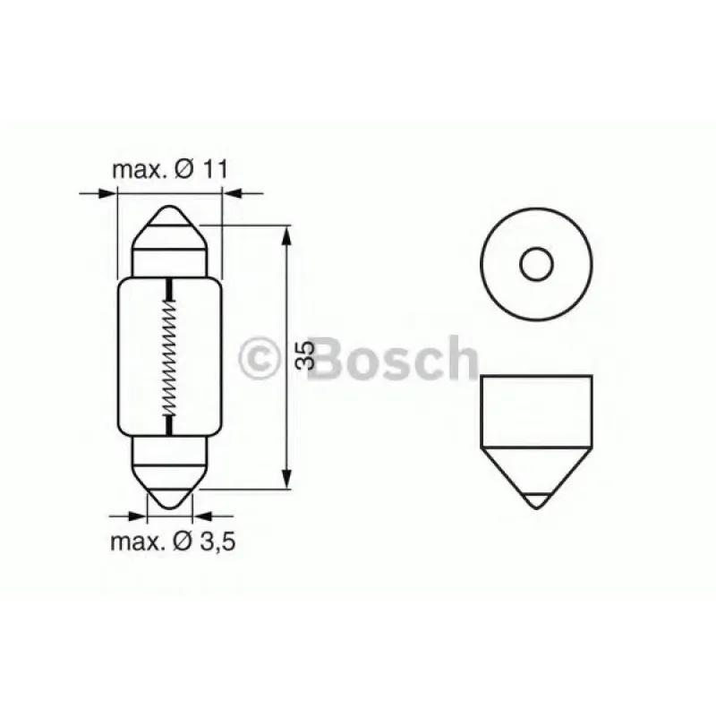 Автолампа C5W 24V 5W SV8.5-8 (пальчик 35мм)