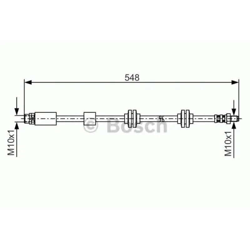 Шланг гальмівний (передній) BMW 3 (E90) 05-11 (520mm) M47/N43/N47/N55