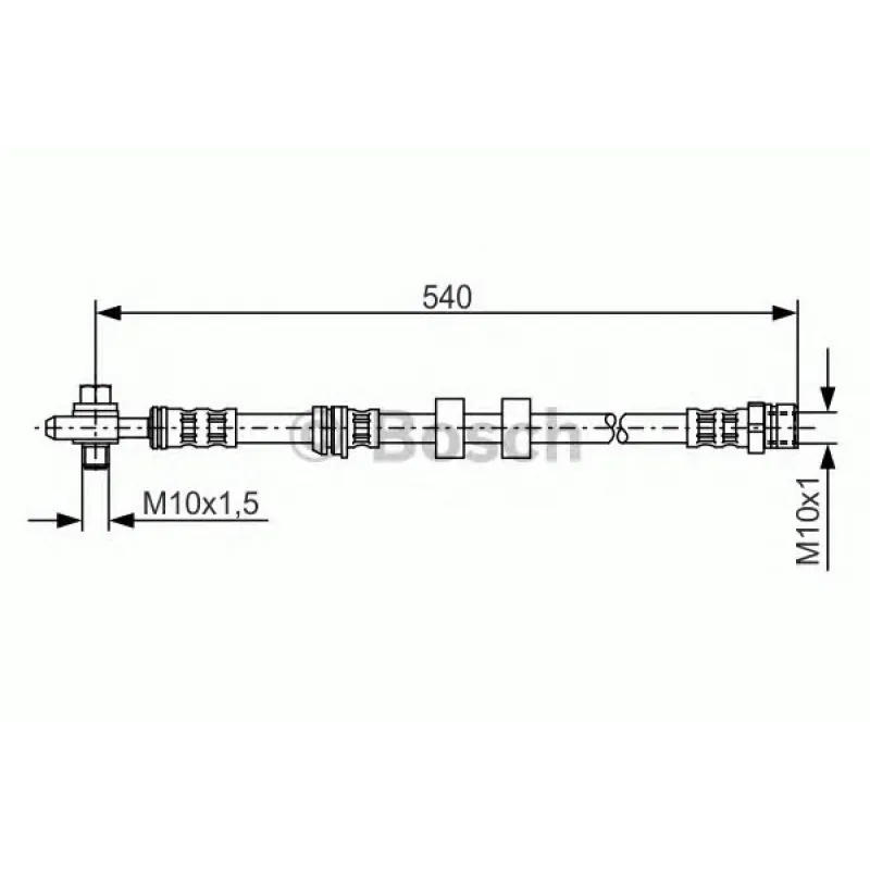 Шланг гальмівний (передній) VW Polo/Skoda Fabia I/II/Roomster/Seat Ibiza 99-15