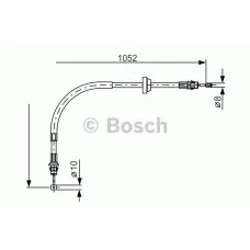 Трос ручника (центральний) Ford Transit 00-06 (1052mm)