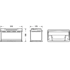 Акумуляторная батарея 80Ah/640A (315x175x190/+R/B13) Excell
