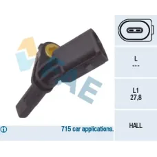 Датчик ABS (передній) VW T5 1.9-3.2 03-/Caddy III 1.4-2.0TDi 04-15 (R)