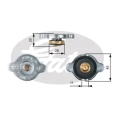 Кришка радіатора Hyundai Elantra/Sonata/Nissan Almera/Primera/Pathfinder 1.0-5.0 78- (1.1bar)