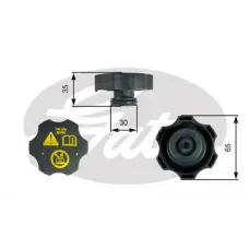 Кришка бачка розширювального Chevrolet Aveo 11-/Opel Astra H/J/Insignia A 08-