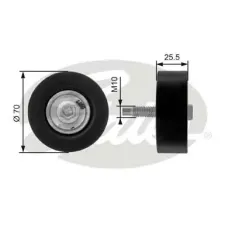Ролик генератора Ford Transit Connect 1.8 16V 02-13 (паразитний) (70х26)