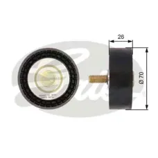 Ролик генератора BMW 1 (E81)/3 (E46/E90)/X1 (E84)/X3 (E83)/Z4 (E85) 1.6-2.0 01- (паразитний) (70х26)