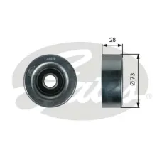 Ролик генератора Mazda 2/3 1,3-1,6 i 03-09 (паразитный) (73x29)