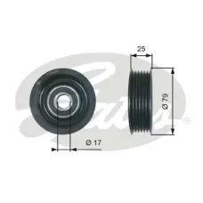 Ролик генератора Mazda 3 1.3/1.6 03-14 (паразитный) (79х25)