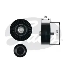 Ролик генератора Jeep Patriot 2.0 CRD 07-17 (паразитний) (70x28)