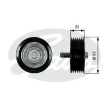 Ролик генератора MB E-Class (W212) 11-16/S-Class (W221/W222) 11-17 (паразитный) (65x25)