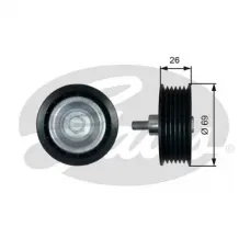 Ролик генератора Citroen Jumper 2.2HDi (+AC) (паразитний) (65x22.5х8)