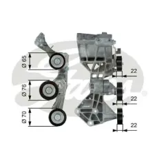 Натяжник ременя генератора MB A-class (W169) 04-12 OM640