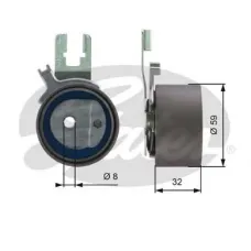 Ролик ГРМ Volvo XC60/XC70/XC90 2.0-2.4D 02-17 (натяжной) (59х32)