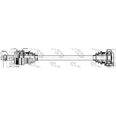 Піввісь (задня) BMW 3 (E90) 04-11 (R) M47/N47/N52 (27x25zx660x48T) (+ABS)