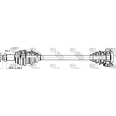 Піввісь (задня) BMW 1 (E81/E87)/3 (E90) 05-11 (L) (30/610) M47/N45/N47/N52/N53/N55/N57