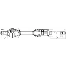Піввісь (передня) (R) BMW 3 (E46) M54/M57 00-05 (30z/27z/897mm)