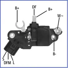Реле генератора (14.5V) Ford Transit 2.0-2.4 TDCI 00-06 (HÜCO)