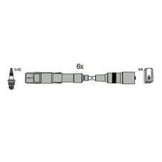 Проводи запалювання Audi A4/A6/A8 2.6/2.8i 94-97 (к-кт) (HÜCO)