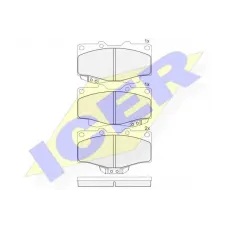 Колодки гальмівні (передні) Toyota Land Cruiser/4Runner 84-01/Hilux 83-05/Great Wall Safe F1 06-09