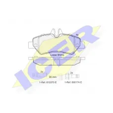 Колодки гальмівні (задні) MB Sprinter (906) 209-519 06-/VW Crafter 30-35/30-50 13-16 (+датчики)