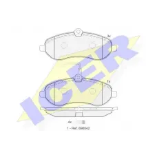 Колодки гальмівні (передні) Citroen Jumpy/Fiat Scudo/Peugeot Expert 07- (+датчик)
