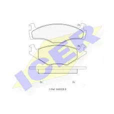 Колодки гальмівні (передні) Seat Cordoba/Ibiza 93-02/VW Golf/Jetta 76-91/Passat B2 83-88