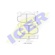 Колодки гальмівні (передні) Peugeot 106 91-04/205/305/309/405 82-98/Renault Clio 91-98 (з датчик.)