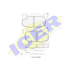 Колодки гальмівні (передні) Peugeot 106/306 91-04 (+датчики L=180mm/305mm)