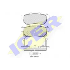 Колодки гальмівні (задні) Honda Civic V/VI 91-00/CRX III 92-98/Jazz III/IV 02-/City V 08-