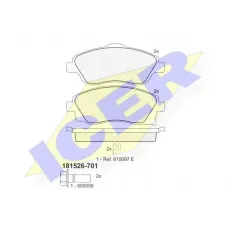 Колодки гальмівні (передні) Opel Combo 01-/Corsa C 00-09/Meriva A/Tigra 03-10